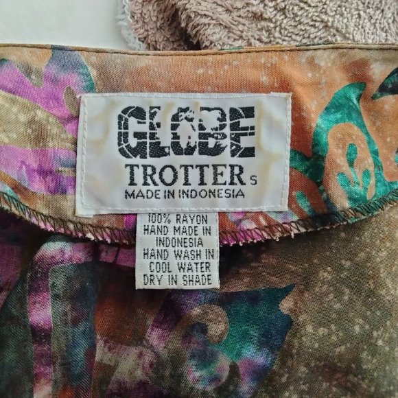 Globe Trotter Boho Hippie Artsy Short Sleeve Skirt Set With Shiny Line Design XL - Picture 7 of 7